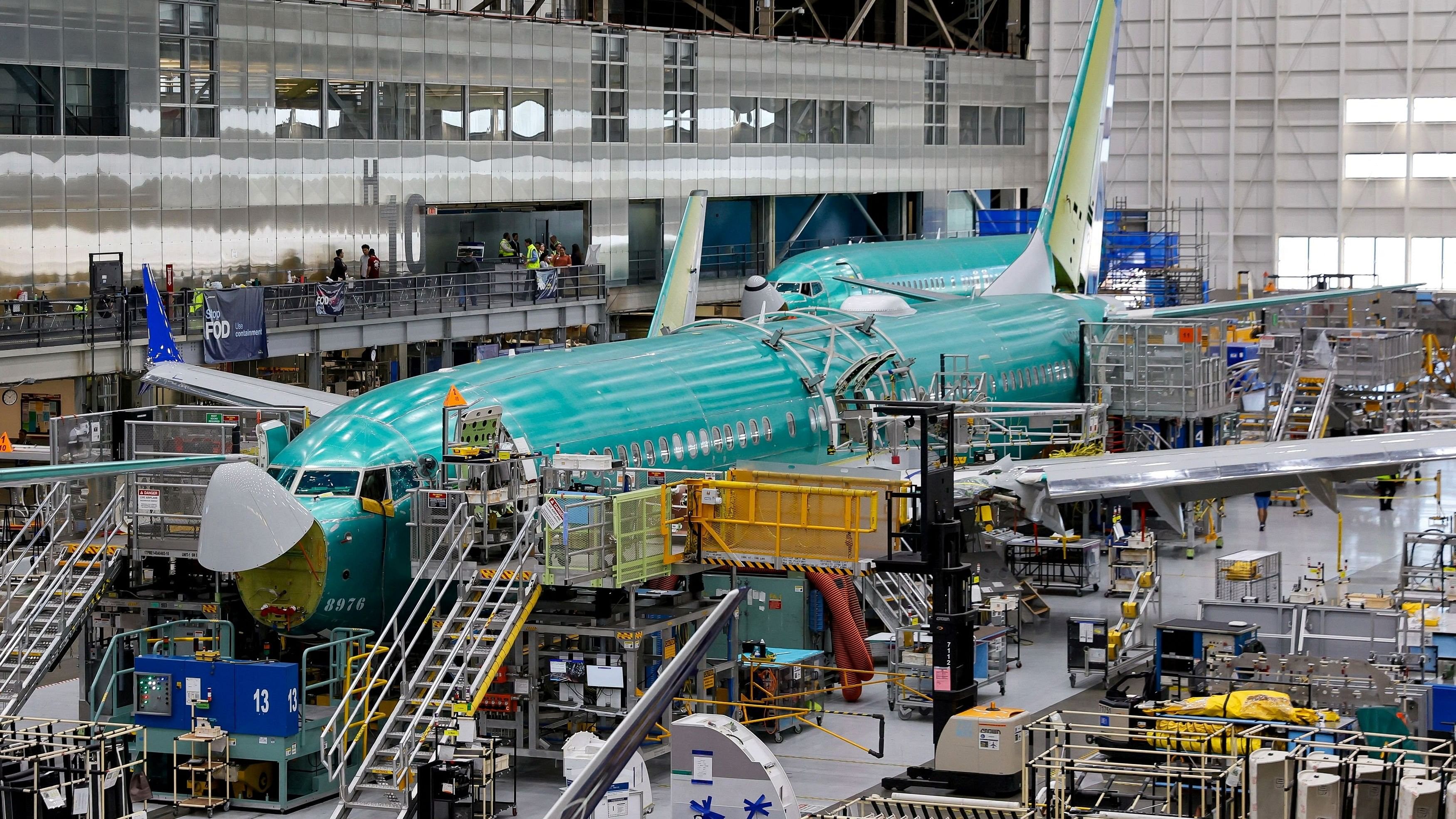 <div class="paragraphs"><p>Boeing 737 MAX aircraft are assembled at the company’s plant in Renton, Washington, US.</p></div>