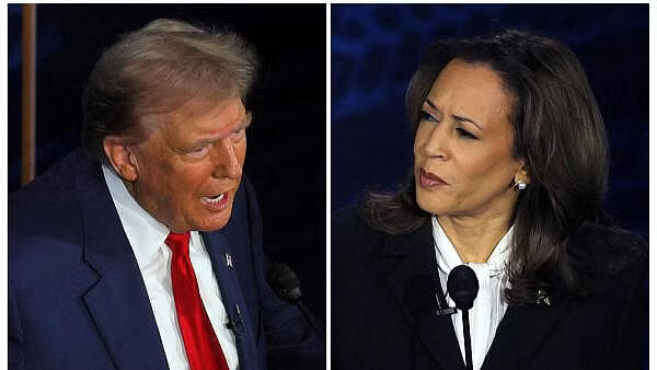 <div class="paragraphs"><p>Republican presidential nominee, former US president Donald Trump and Democratic presidential nominee, US Vice President Kamala Harris take part in a presidential debate in Philadelphia, Pennsylvania, US.</p></div>