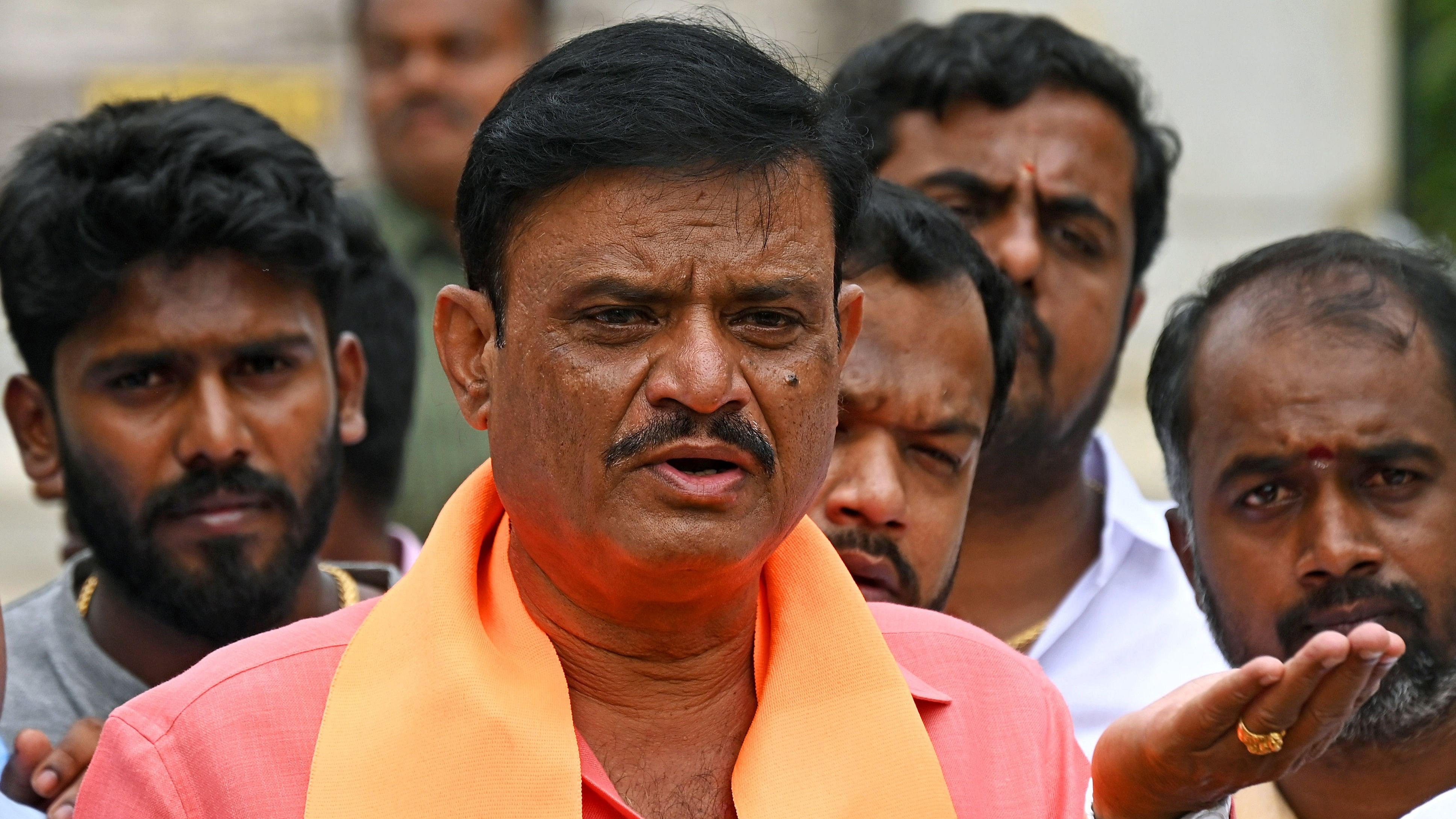 <div class="paragraphs"><p>File photo of&nbsp;BJP leader and BJP MLA Munirathna</p></div>