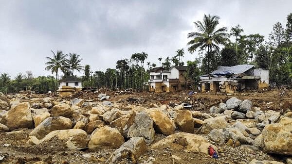 <div class="paragraphs"><p>Damaged houses in Wayanad.</p></div>