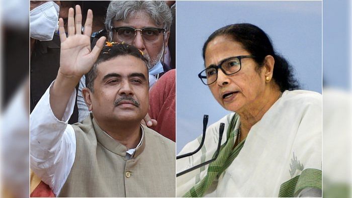 <div class="paragraphs"><p>BJP's Suvendu Adhikari and West Bengal Chief Minister Mamata Banerjee.</p></div>