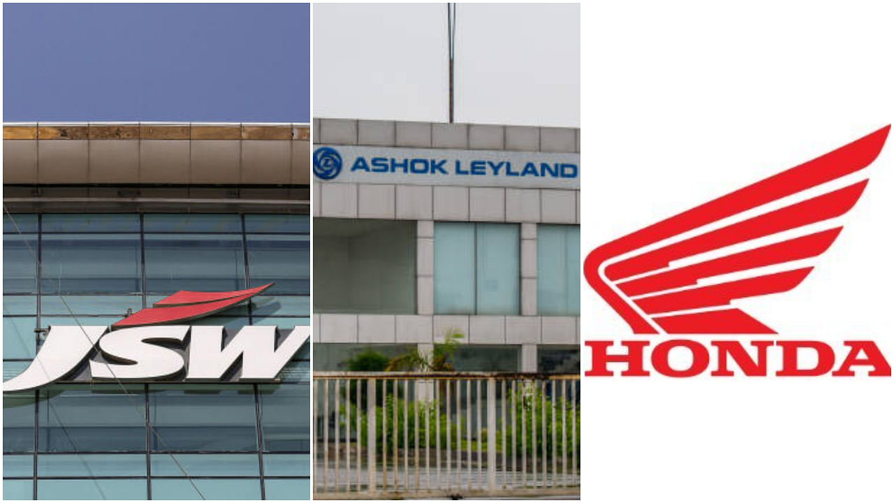 <div class="paragraphs"><p>From L-R: The logos of&nbsp;JSW MG Motor India, Ashok Leylan, and Honda Motorcycle &amp; Scooter India (HMSI).</p></div>