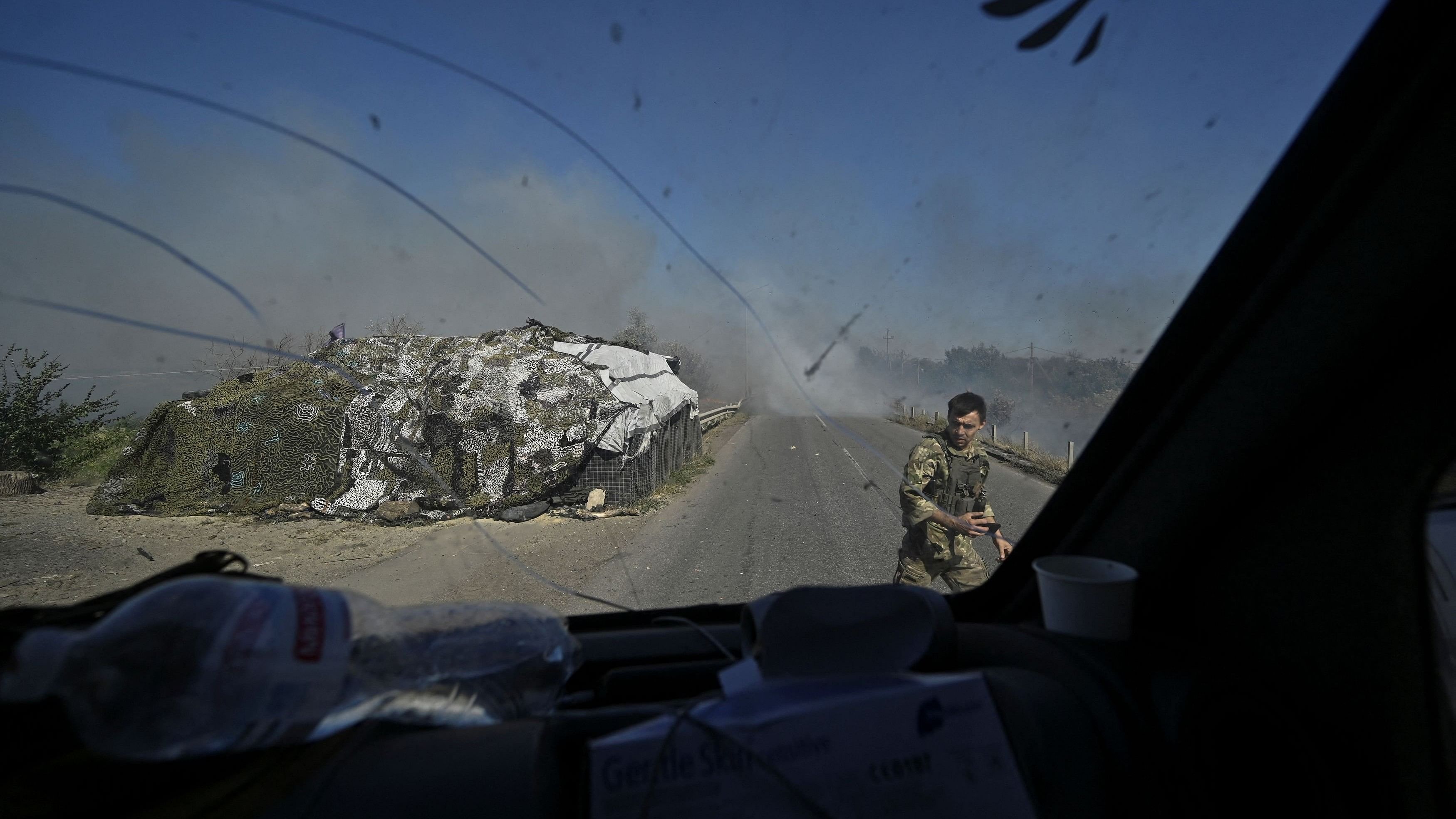 <div class="paragraphs"><p>A police officer stands on a road during an evacuation of civilians from the outskirts of the Kurakhove town, amid Russia's attack on Ukraine, in Donetsk region, Ukraine September 16, 2024. </p></div>