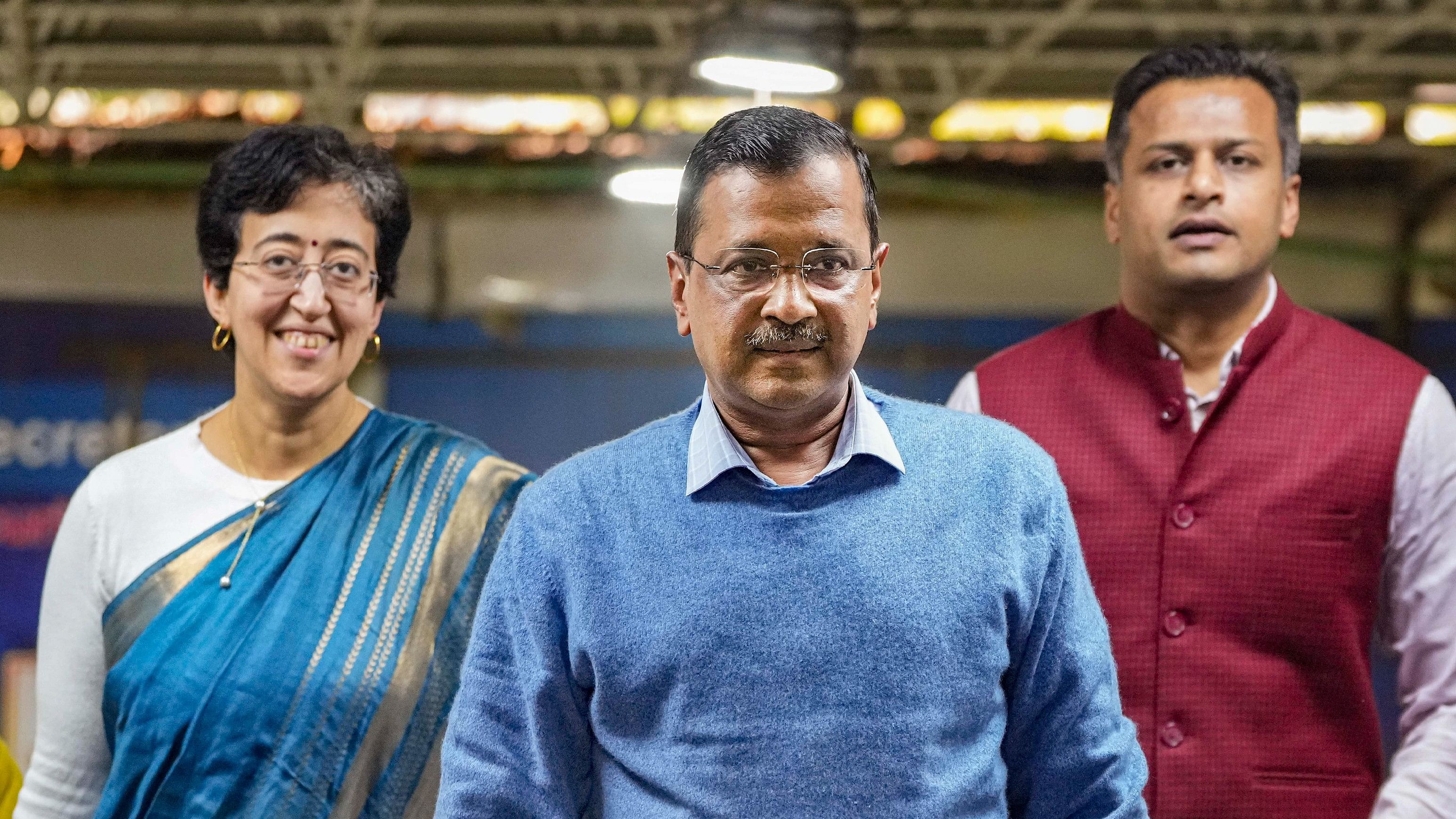 <div class="paragraphs"><p>Arvind Kejriwal with  Atishi</p></div>