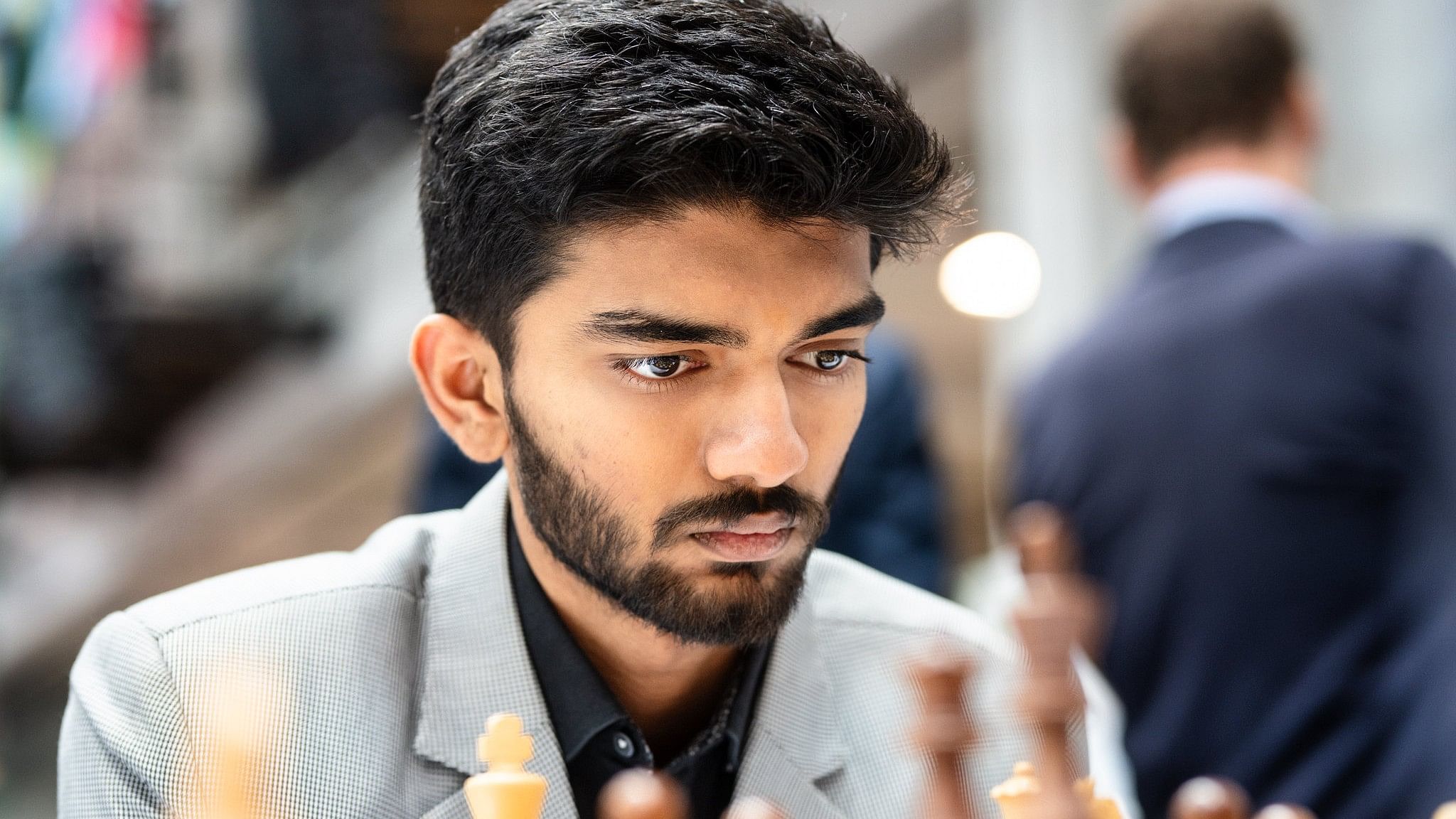 <div class="paragraphs"><p>India's&nbsp;D Gukesh at the Chess Olympiad.</p></div>