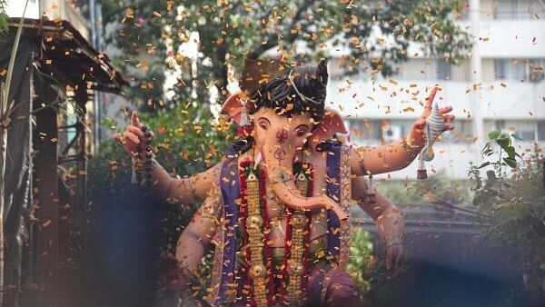 <div class="paragraphs"><p>Mumbaicha Raja' being carried for the immersion at the end of the Ganesh festival, in Mumbai.</p></div>