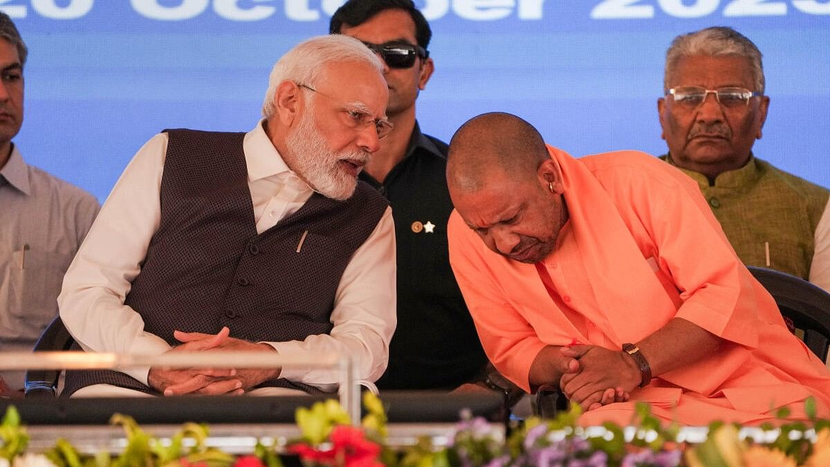 <div class="paragraphs"><p>Prime Minister Narendra Modi with Uttar Pradesh Chief Minister Yogi Adityanath.</p></div>