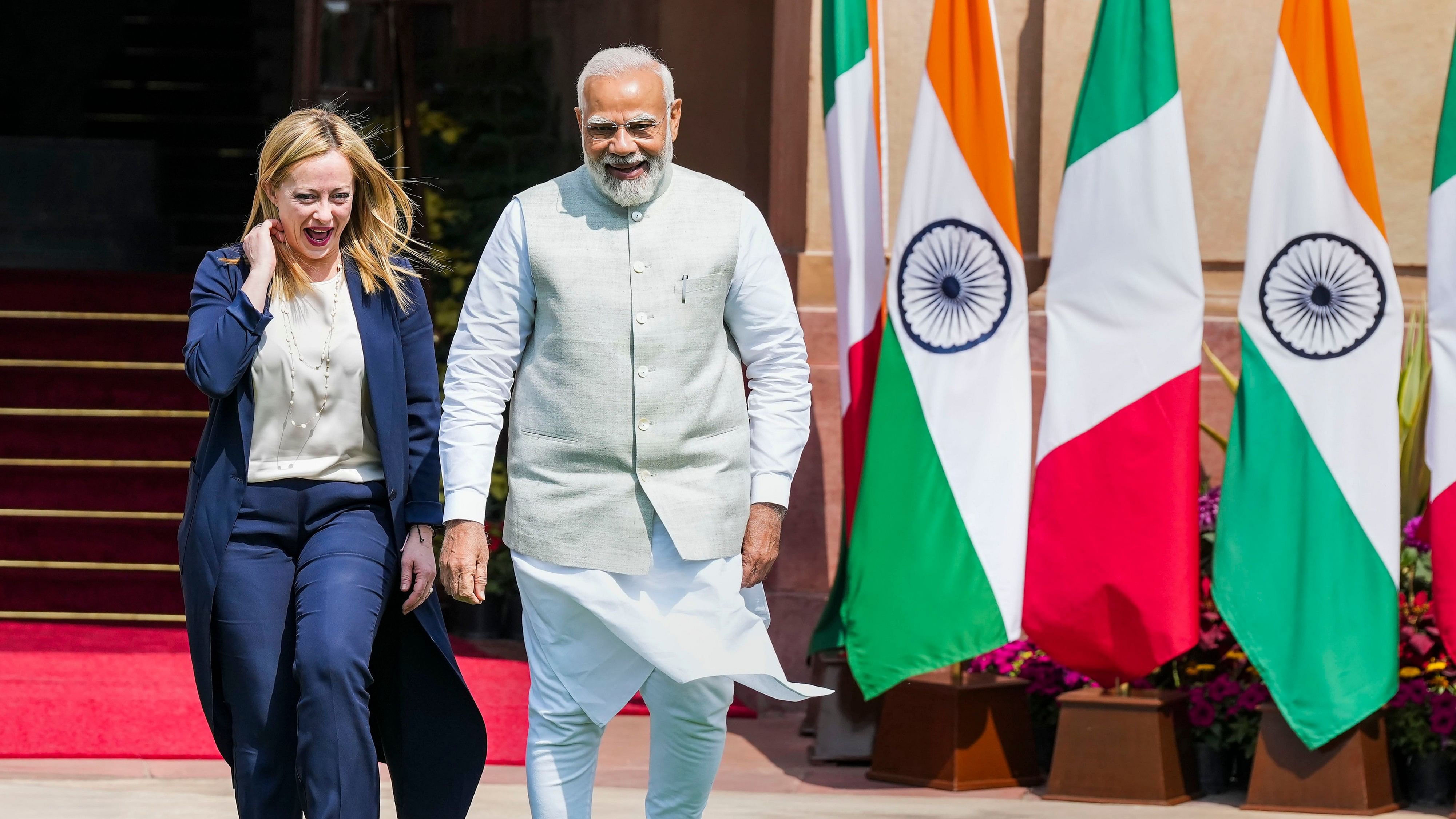 <div class="paragraphs"><p>Prime Minister Narendra Modi with Prime Minister of Italy Giorgia Meloni </p></div>