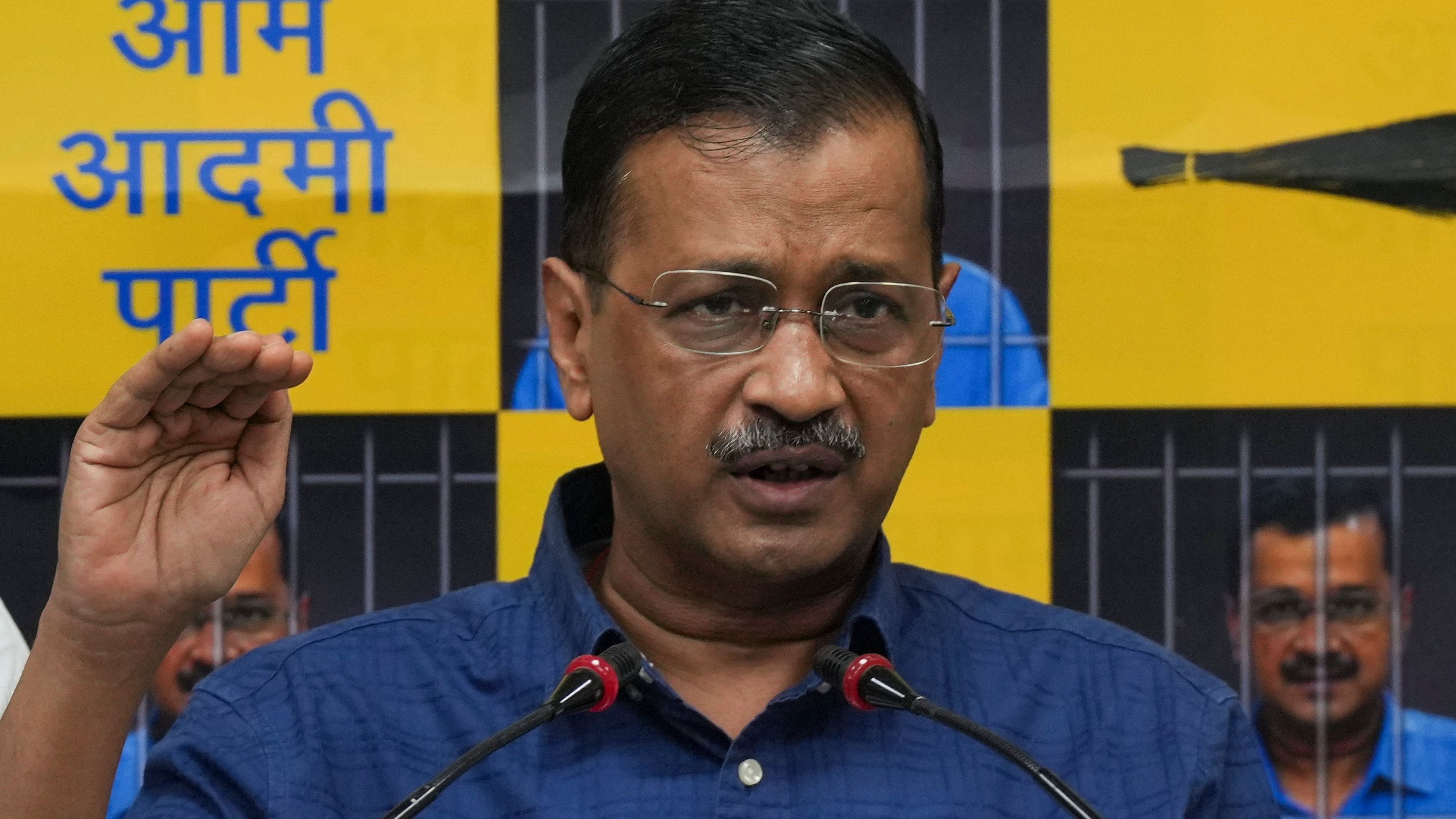 <div class="paragraphs"><p>Delhi Chief Minister and AAP convenor Arvind Kejriwal addresses a press conference.&nbsp;</p></div>