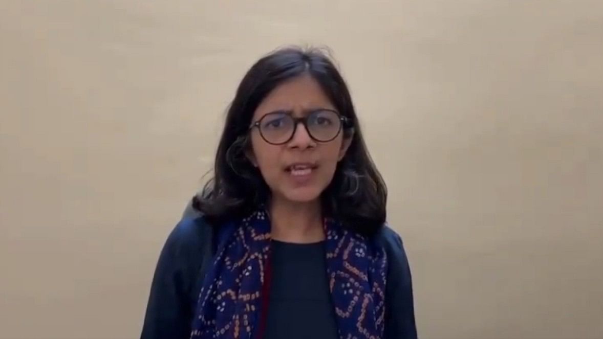 <div class="paragraphs"><p>AAP Rajya Sabha MP Swati Maliwal in her video speaking out against Atishi.</p></div>