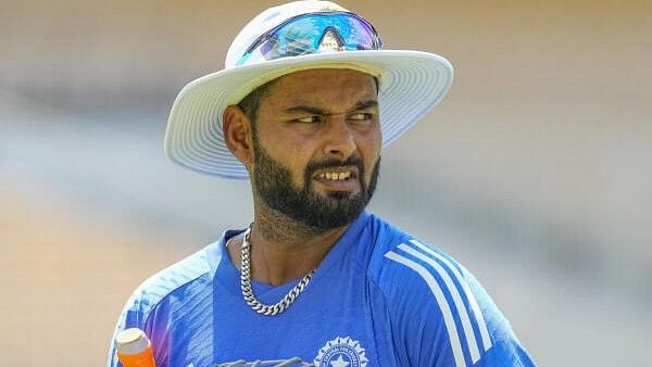 <div class="paragraphs"><p>Indian cricketer Rishabh Pant during a training session ahead of the first Test cricket match against Bangladesh, at MA Chidambaram Stadium, in Chennai, Monday, Sept. 16, 2024.</p></div>