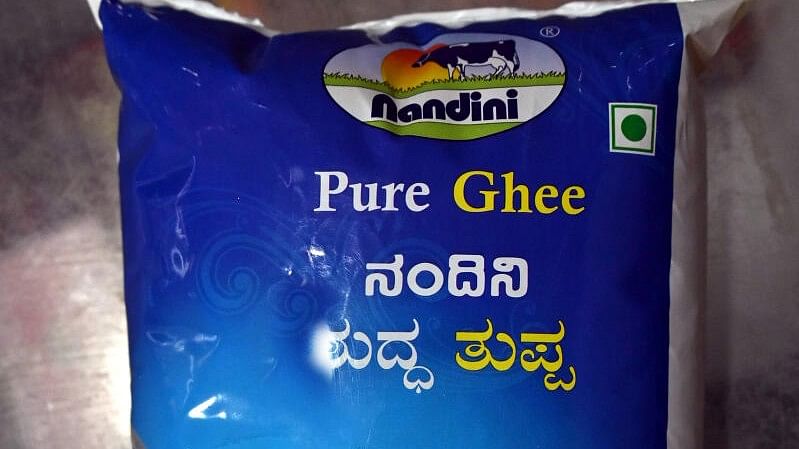 <div class="paragraphs"><p>A packet of Nandini ghee is seen in this photo.&nbsp;</p></div>