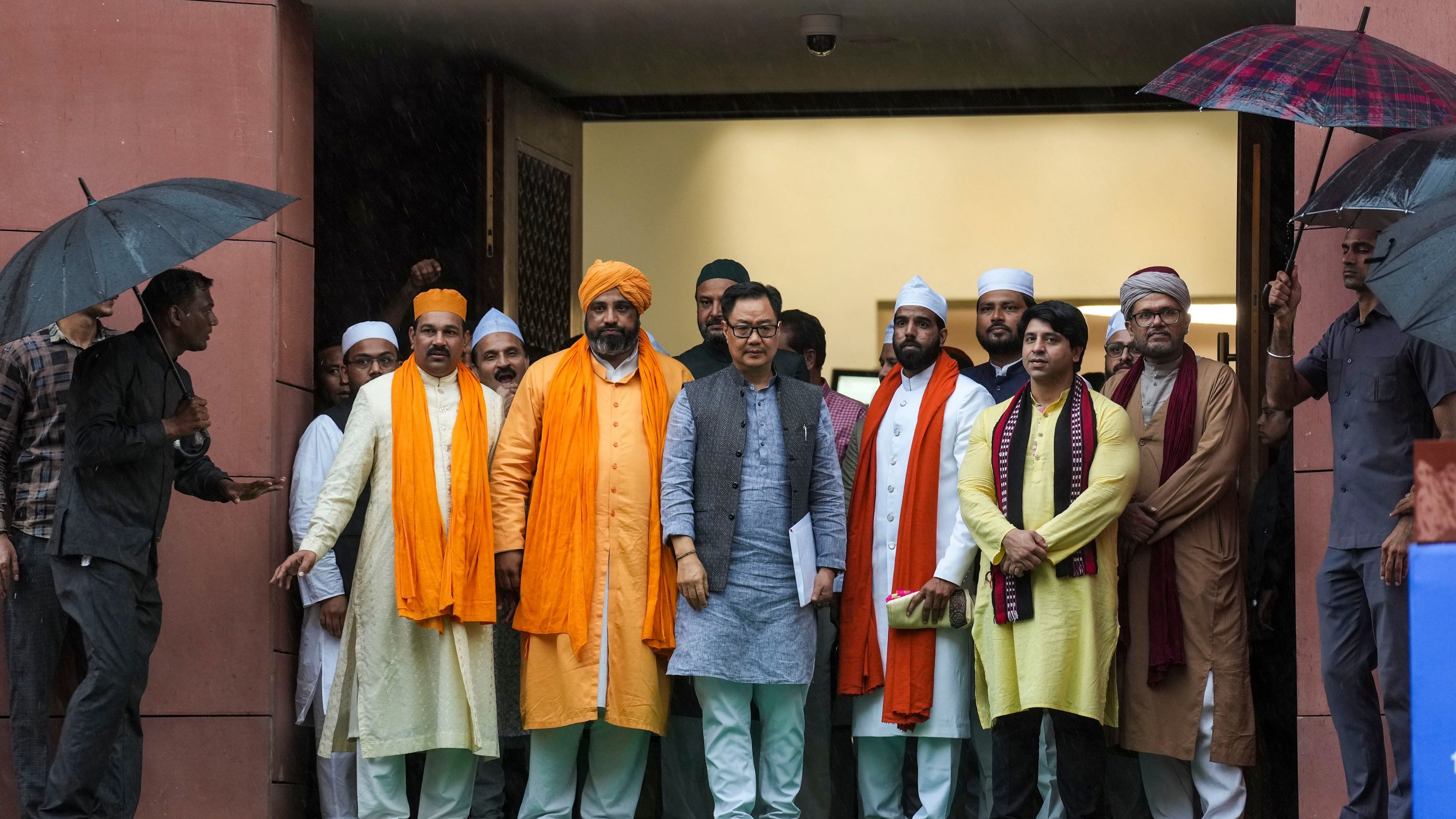 <div class="paragraphs"><p>Union Minister Kiren Rijiju meets a delegation of Muslim clerics regarding the Waqf Amendment Act during Monsoon session of Parliament, in New Delhi, Friday, Aug. 9, 2024. Representative image</p></div>