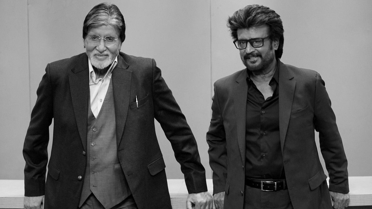 <div class="paragraphs"><p>Amitabh Bachchan and Rajinikanth on the sets of&nbsp;<em>Vettaiyan</em>.</p></div>