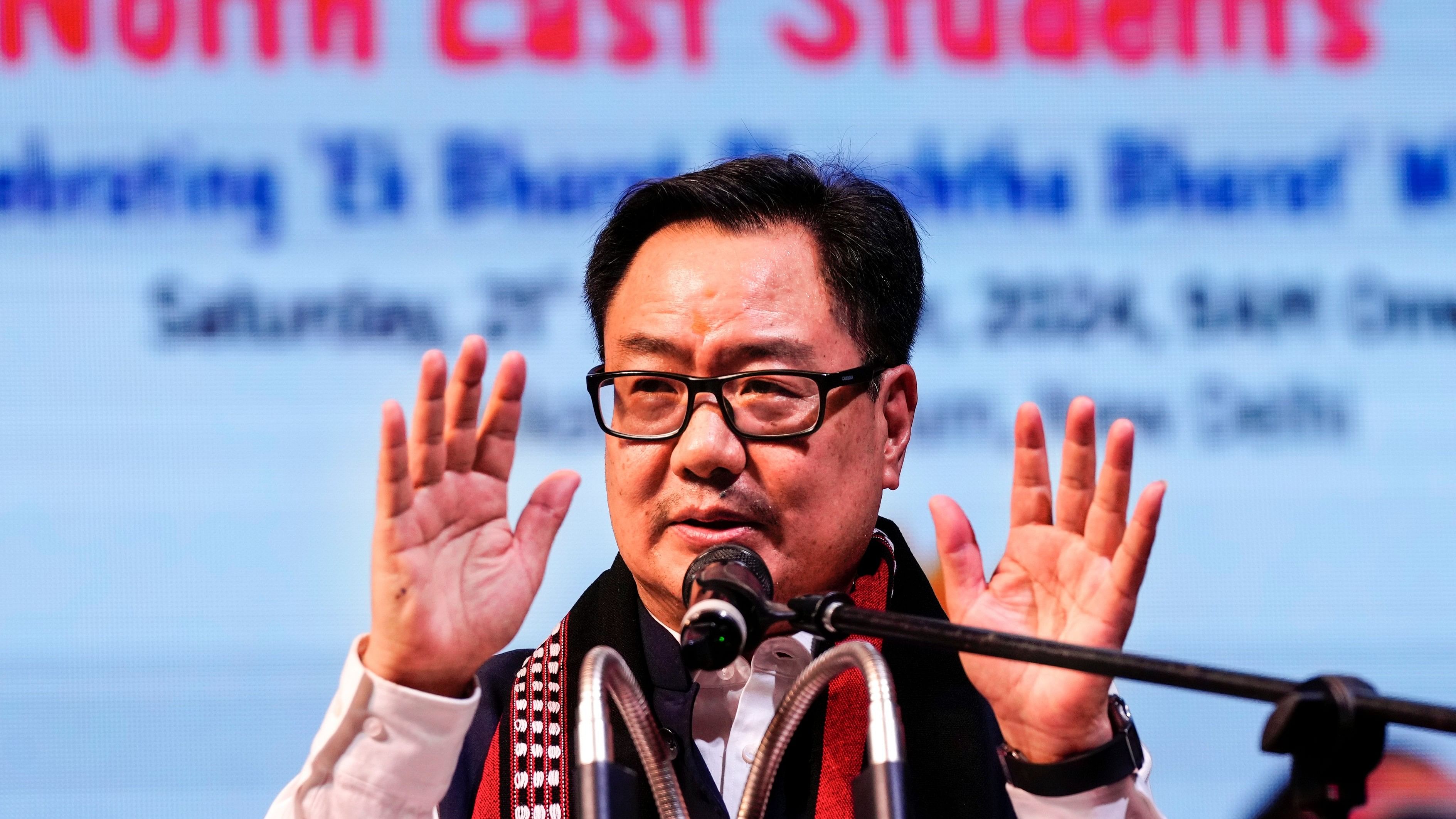 <div class="paragraphs"><p> Union Minister of Minority Affairs Kiren Rijiju.</p></div>