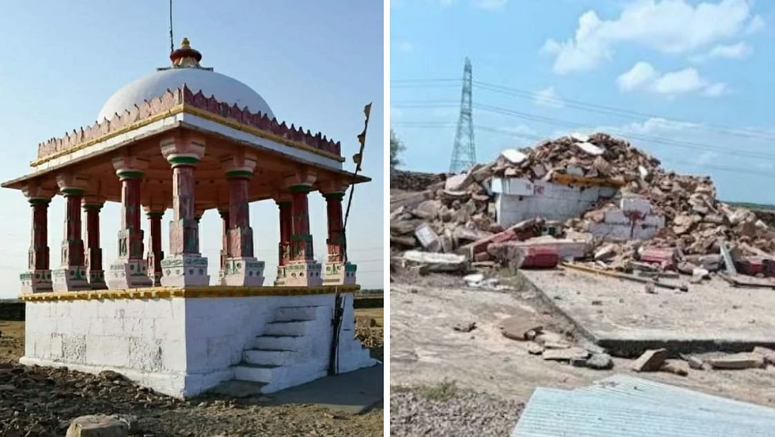 <div class="paragraphs"><p>The demolition of the chhatri of Bundi Naresh Rao Surajmal Hada (before and after)</p></div>