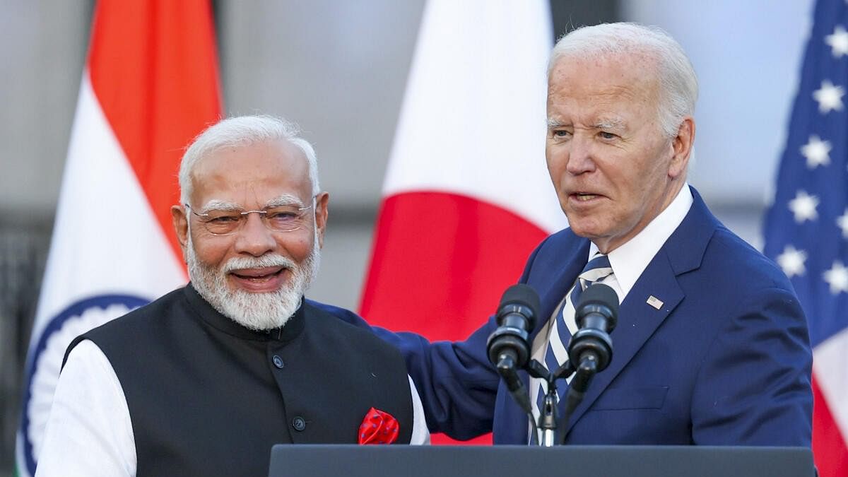 <div class="paragraphs"><p>President Joe Biden and Prime Minister Narendra Modi at the Quadrilateral Cancer Moonshot initiative event on the sidelines of the Quad Leaders Summit at Archmere Academy in Claymont, Delaware.</p></div>