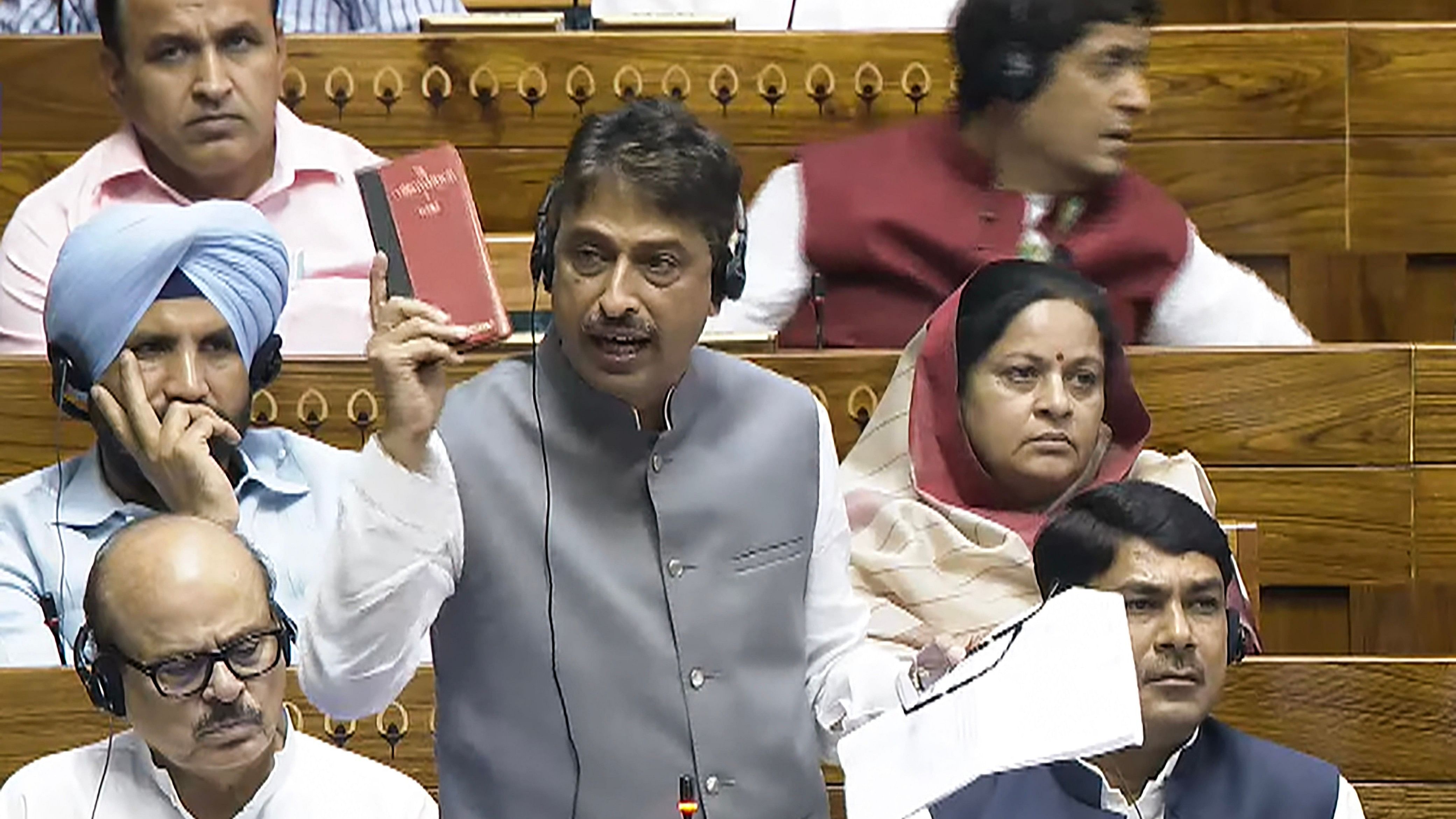 <div class="paragraphs"><p>Congress MP Imran Masood speaks in the Lok Sabha during the introduction of the Waqf (Amendment) Bill.</p></div>