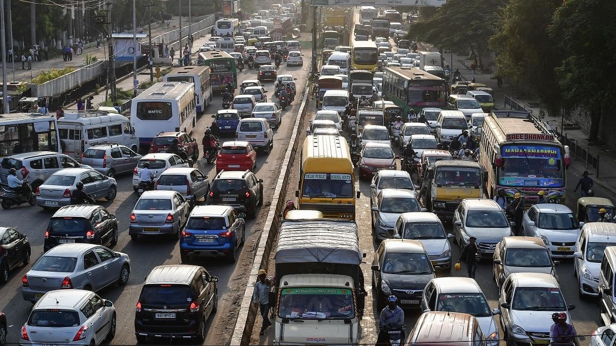 <div class="paragraphs"><p>A busy road in Bengaluru.&nbsp;</p></div>