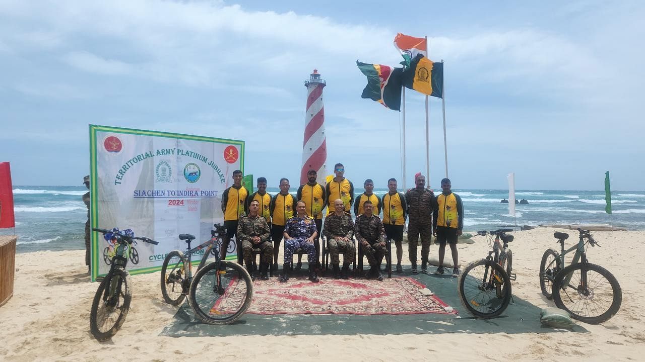 <div class="paragraphs"><p>The Territorial&nbsp;Army's 'Cycle Expedition’ from Siachen to Indira Point, Nicobar Island, traversing a distance of over 5500 km.</p></div>