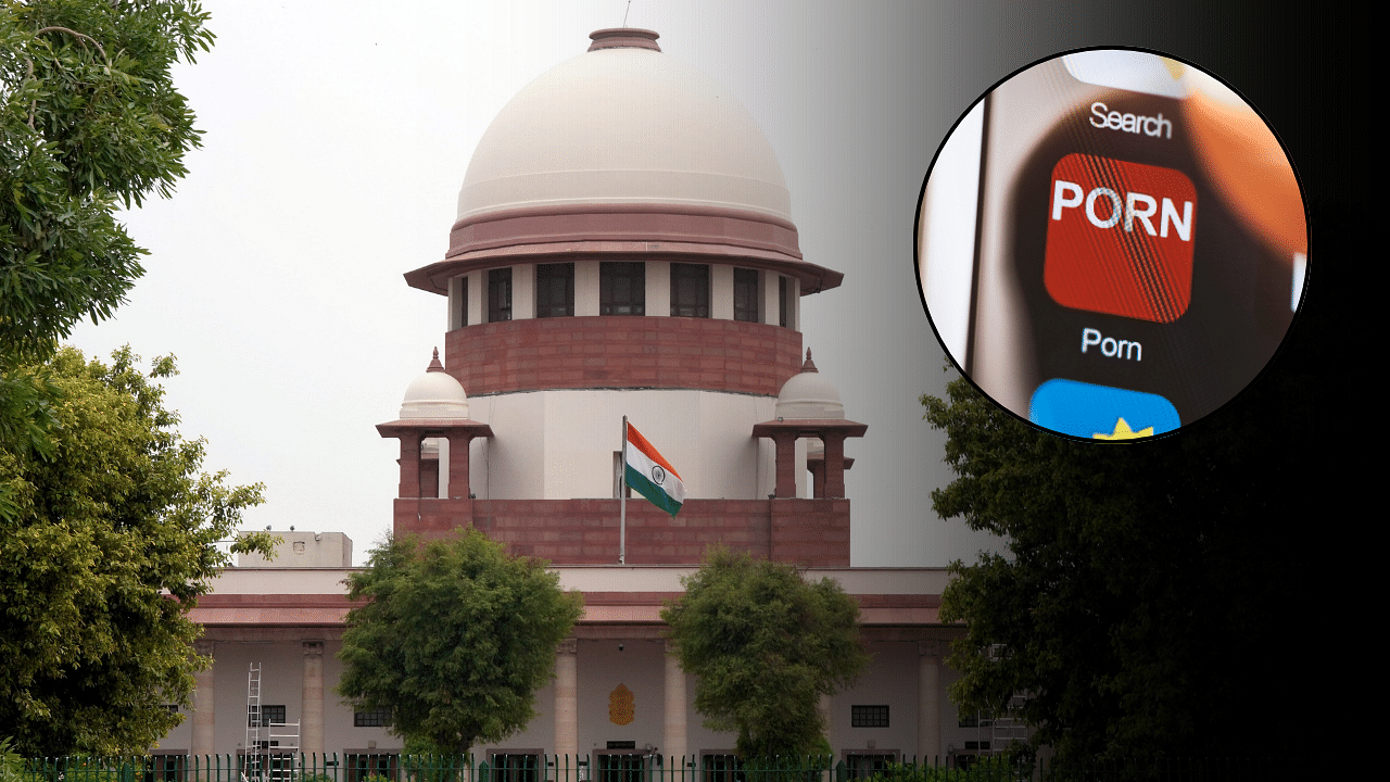 <div class="paragraphs"><p>Image showing the Supreme Court and an phone app titled 'porn'. For representational purposes.</p></div>