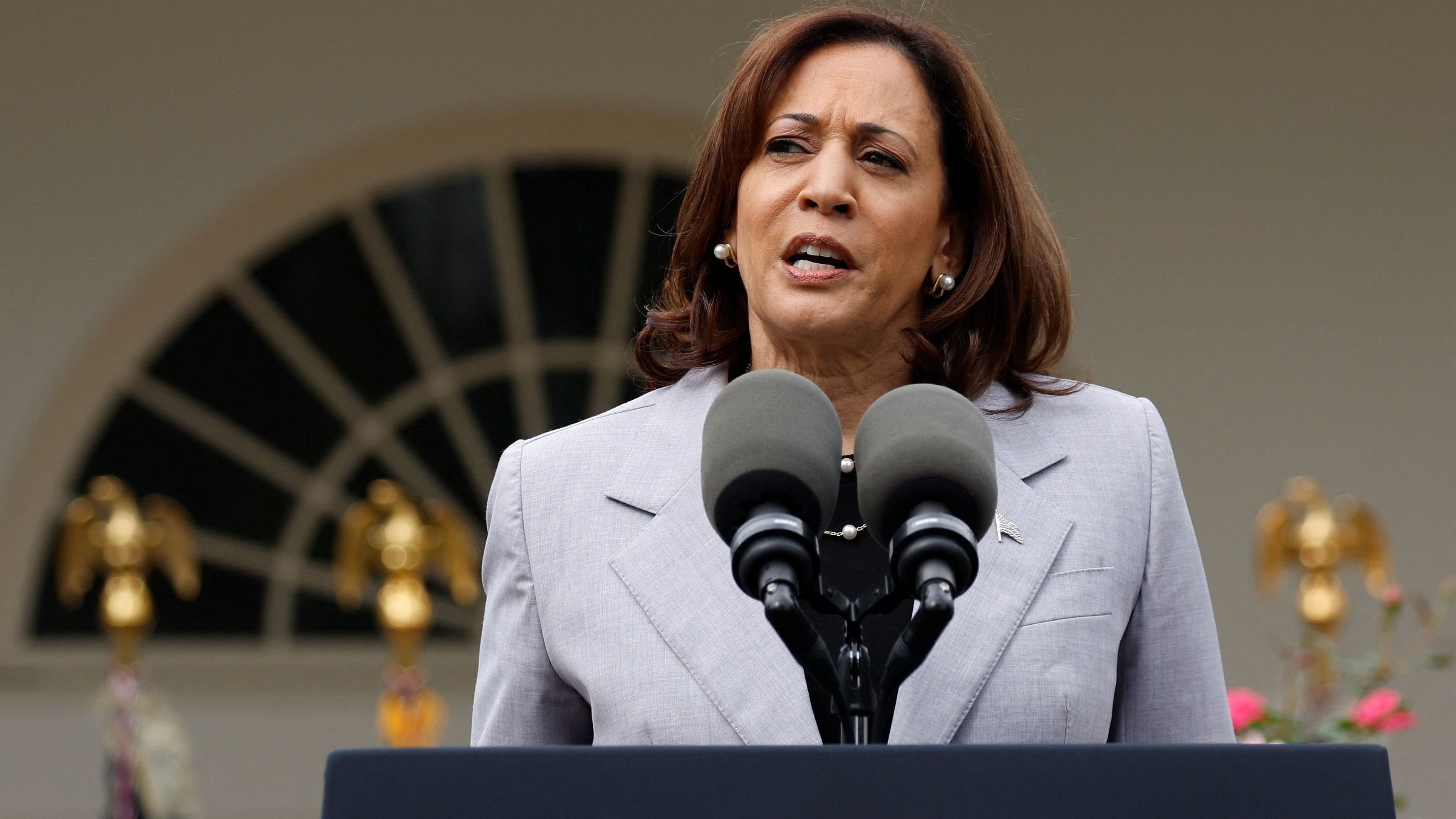 <div class="paragraphs"><p>US Vice President Kamala Harris announces the creation of a new White House Office of Gun Violence Prevention during an event in the Rose Garden at the White House in Washington.</p></div>