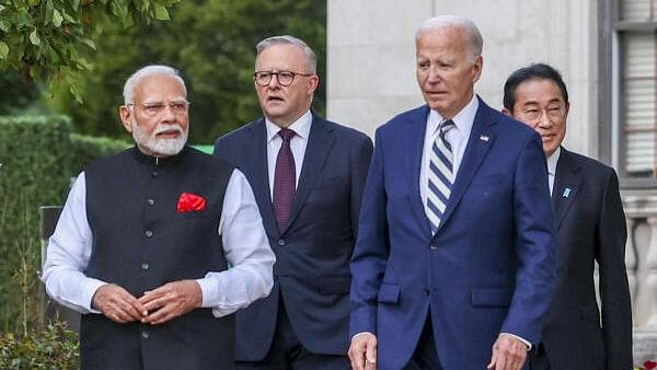 <div class="paragraphs"><p>President Joe Biden, Prime Minister Narendra Modi, Australia's Prime Minister Anthony Albanese and Japan's Prime Minister Fumio Kishida at the Quad Leaders Summit at Archmere Academy in Claymont, Delaware, USA.&nbsp;</p></div>