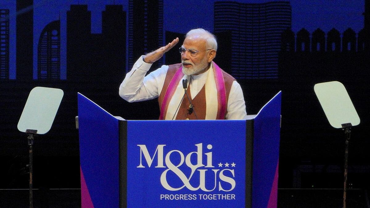 <div class="paragraphs"><p>Prime Minister Narendra Modi attends a gathering of the Indo-American Community of USA (IACU) in New York City.</p></div>