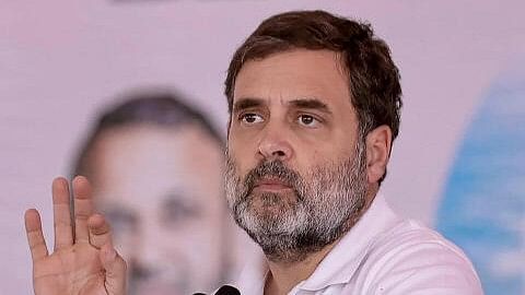 <div class="paragraphs"><p>Congress leader and LoP in Lok Sabha Rahul Gandhi addresses a public meeting ahead of Jammu and Kashmir Assembly elections, in Surankote, Poonch, Monday, September 23, 2024. </p></div>