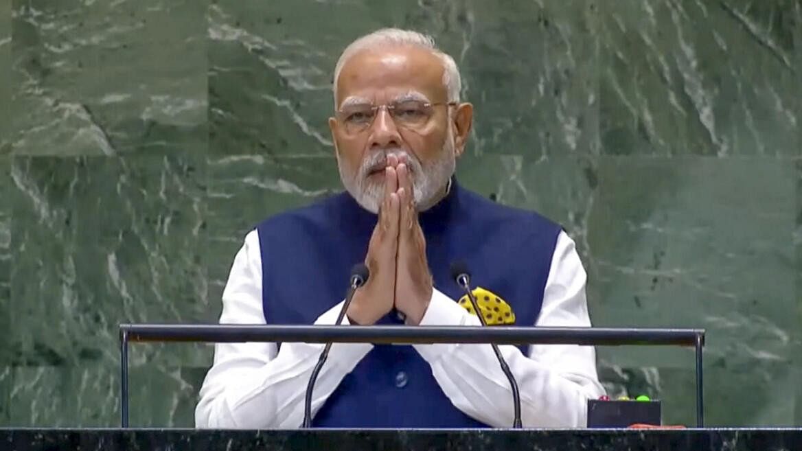 <div class="paragraphs"><p>Prime Minister Narendra Modi speaks at Summit of the Future at the UN, in New York, Monday, September 23, 2024. </p></div>