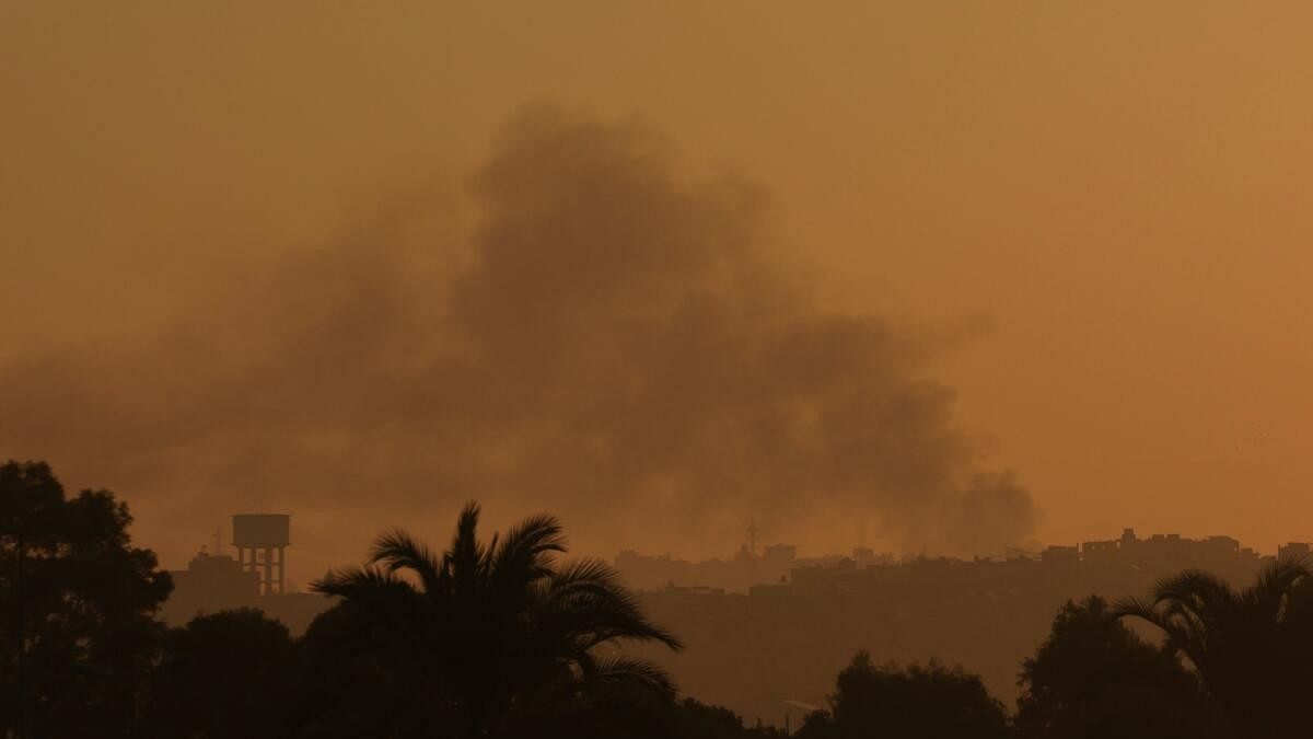 <div class="paragraphs"><p>Smoke billows over southern Lebanon following Israeli strikes, amid ongoing cross-border hostilities between Hezbollah and Israeli forces.</p></div>