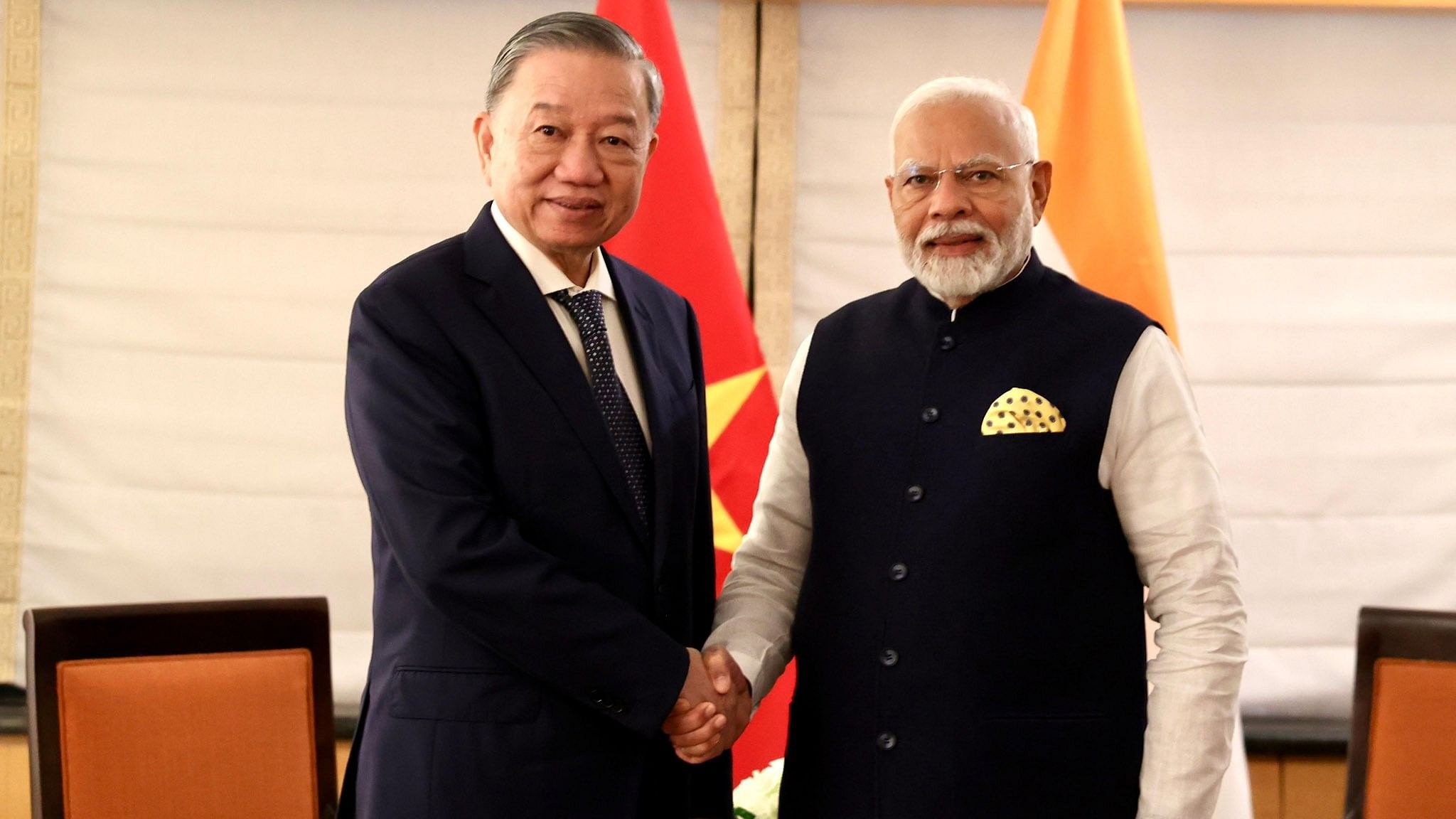 <div class="paragraphs"><p>Prime Minister Narendra Modi with Vietnamese President To Lam</p></div>