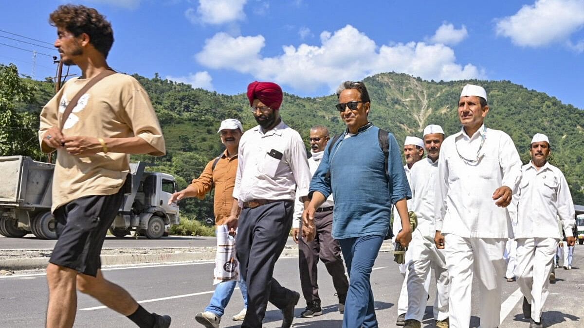 <div class="paragraphs"><p>Climate activist Sonam Wangchuk during his foot march from Ladakh to Delhi demanding the inclusion of Ladakh in the Sixth Schedule of the Indian Constitution, in Mandi district, Himachal Pradesh.</p></div>