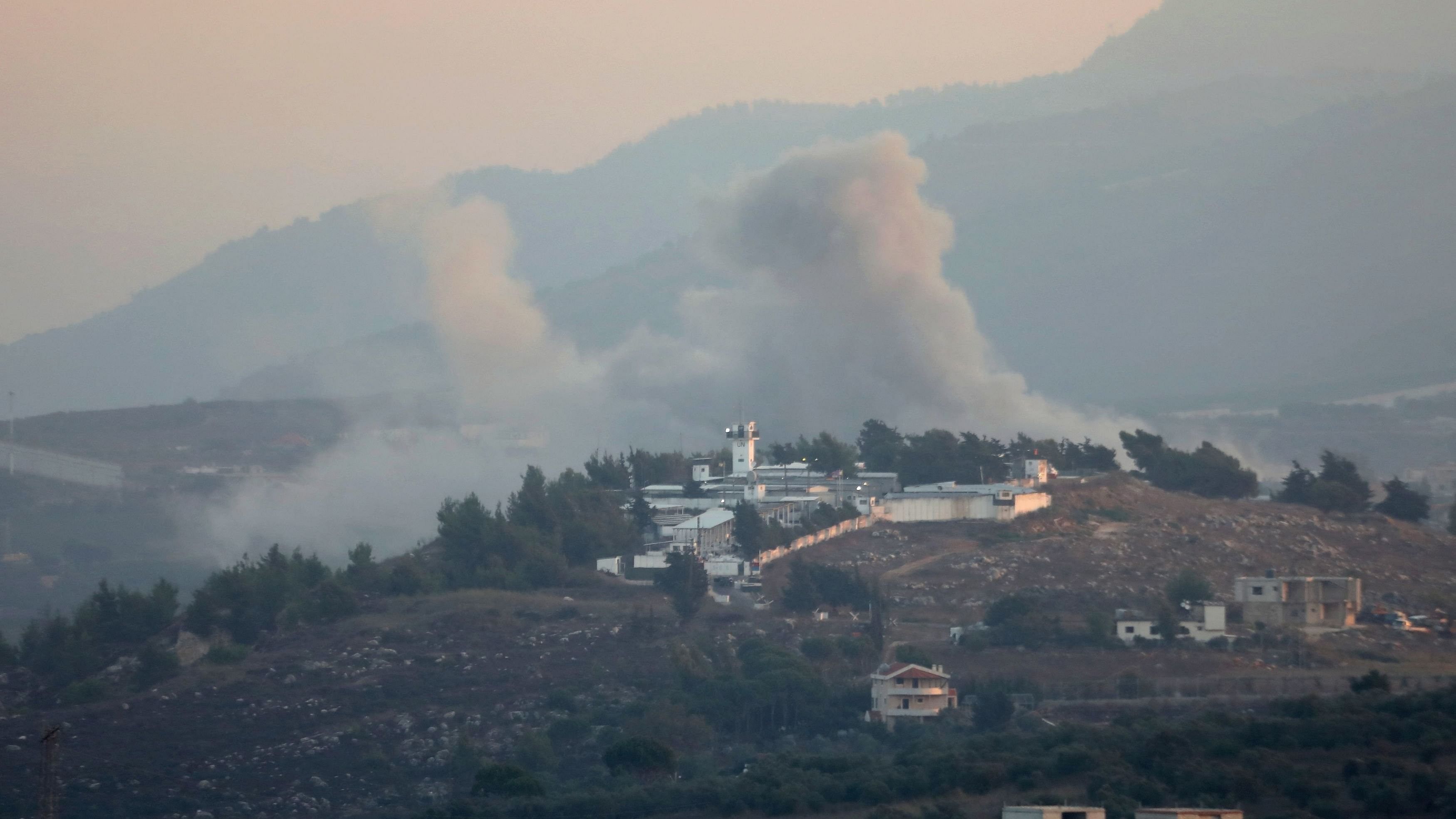 <div class="paragraphs"><p>Smoke billows over southern Lebanon, amid ongoing cross-border hostilities between Hezbollah and Israeli forces, as pictured from Marjayoun, near the border with Israel.</p></div>