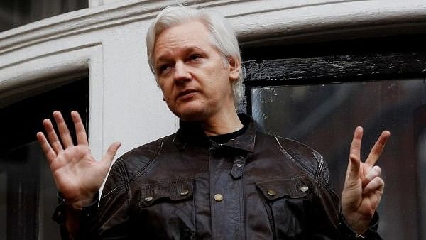 <div class="paragraphs"><p>WikiLeaks founder Julian Assange is seen on the balcony of the Ecuadorian Embassy in London.</p></div>