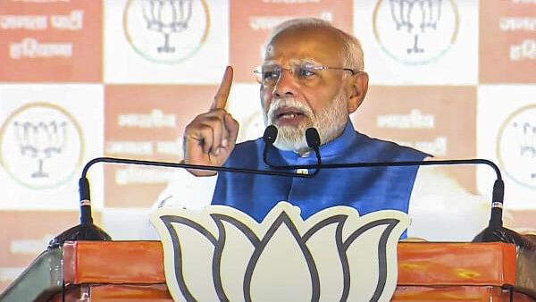 <div class="paragraphs"><p>Prime Minister Narendra Modi addresses a public meeting in Sonipat, Haryana, Wednesday, Sept. 25, 2024. </p></div>