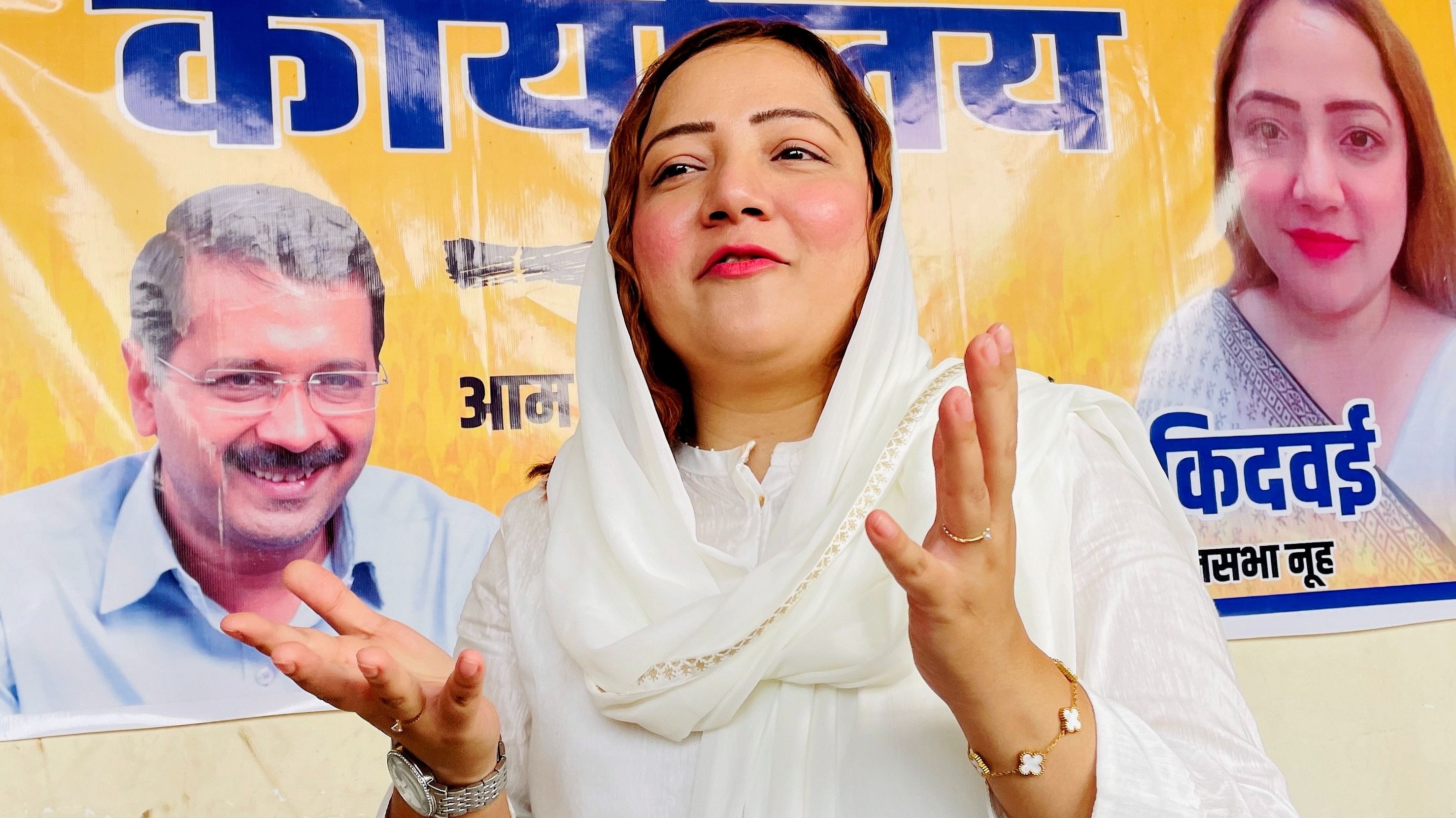 <div class="paragraphs"><p>Rabia Kidwai, first woman candidate to contest from Nuh constituency in Haryana.</p></div>