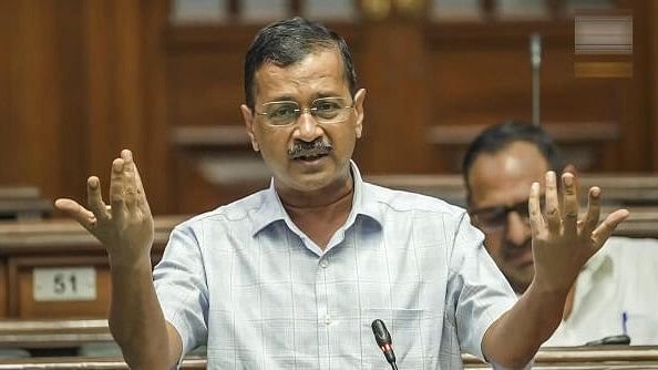 <div class="paragraphs"><p>Former Delhi chief minister and AAP MLA Arvind Kejriwal speaks during a two-day session of the Delhi Legislative Assembly, in New Delhi, Thursday, Sept. 26, 2024.</p></div>