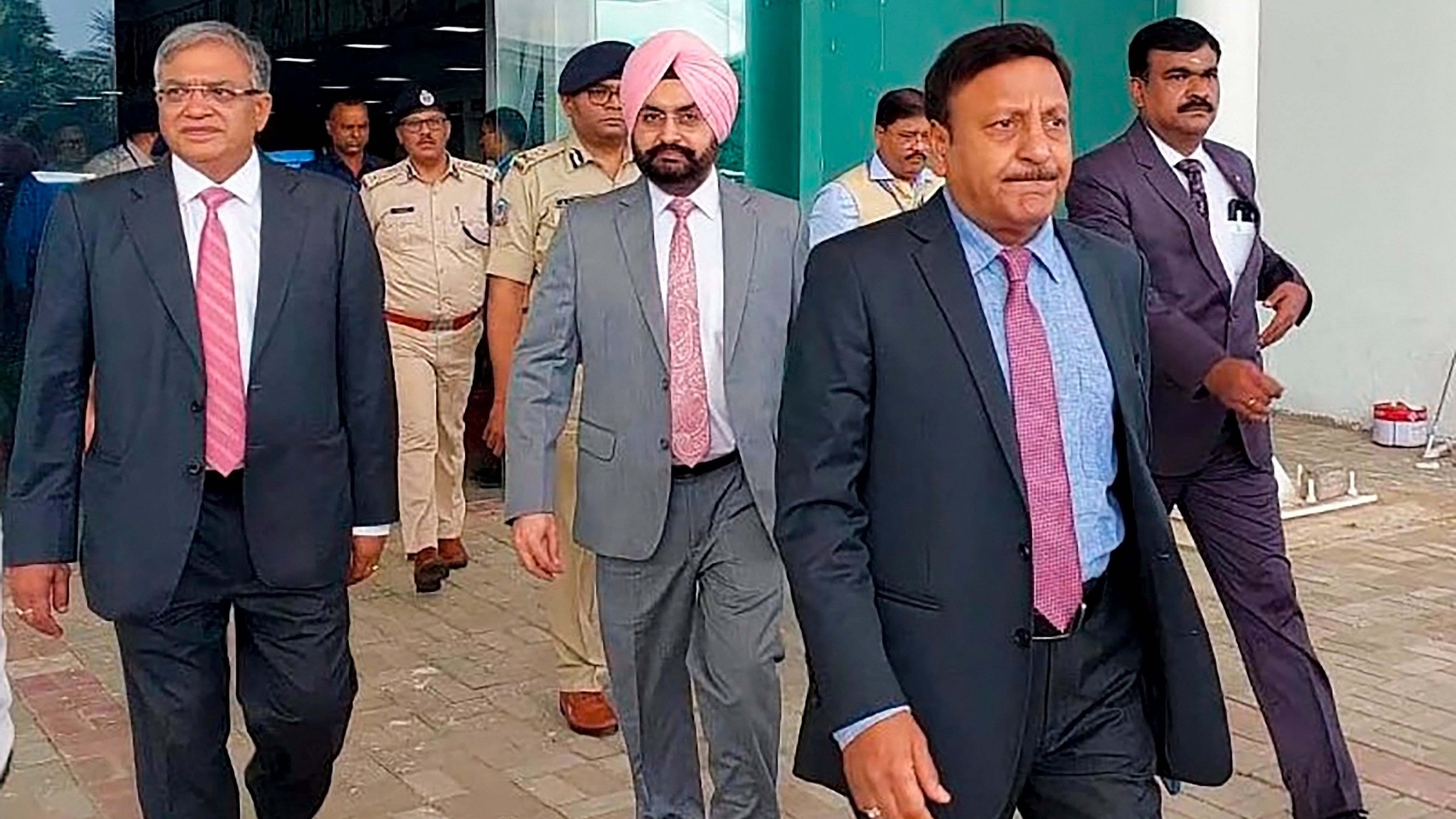 <div class="paragraphs"><p>Chief Election Commissioner Rajiv Kumar with Election Commissioners Gyanesh Kumar and SS Sandhu </p></div>