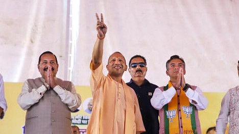 <div class="paragraphs"><p>Uttar Pradesh Chief Minister Yogi Adityanath during a public rally amid ongoing Jammu and Kashmir Assembly&nbsp;elections, at Ramnagar in Udhampur, Friday, Sept. 27, 2024. </p></div>