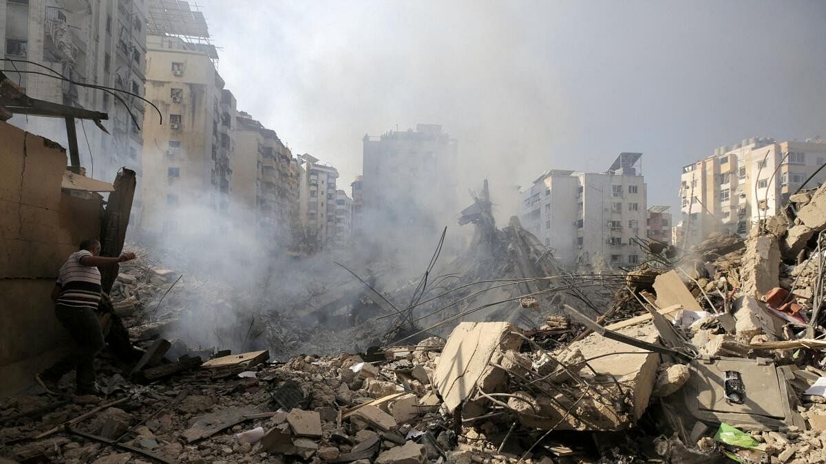 <div class="paragraphs"><p>Aftermath of Israeli air strikes on Beirut's southern suburbs</p><p></p></div>