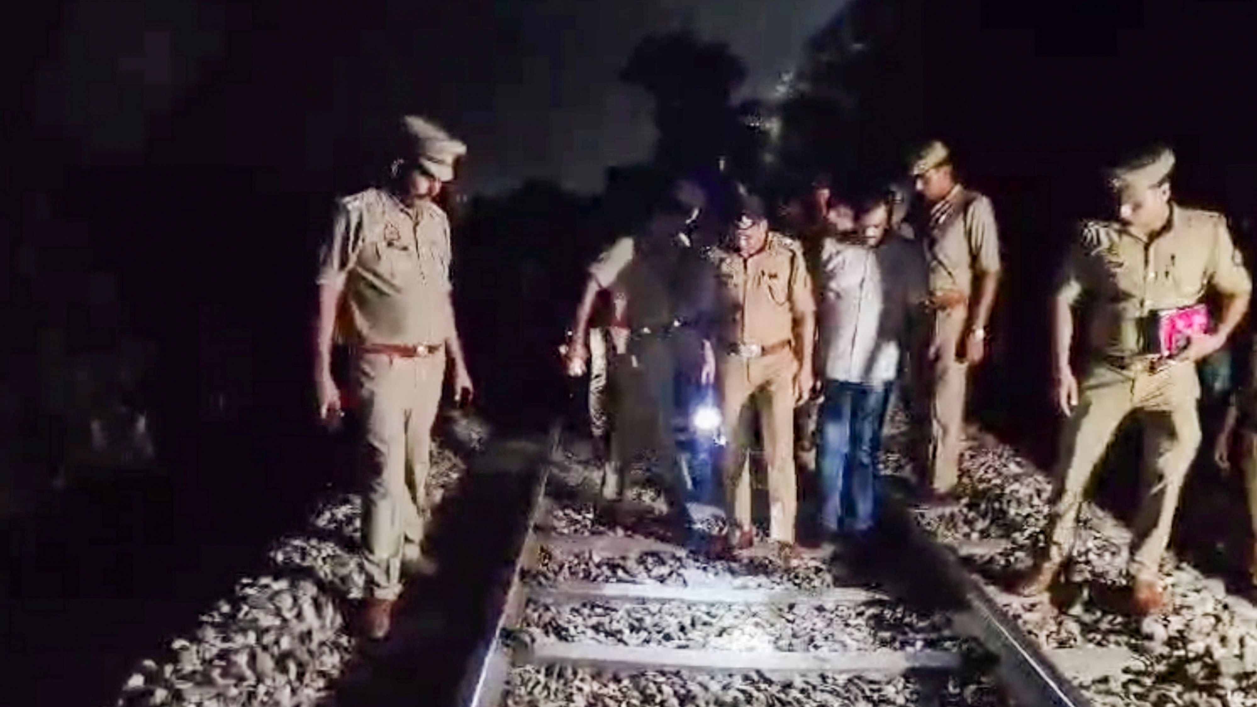 <div class="paragraphs"><p>Police personnel inspect a railway track after train sabotage attempt. Representative image.&nbsp;</p></div>