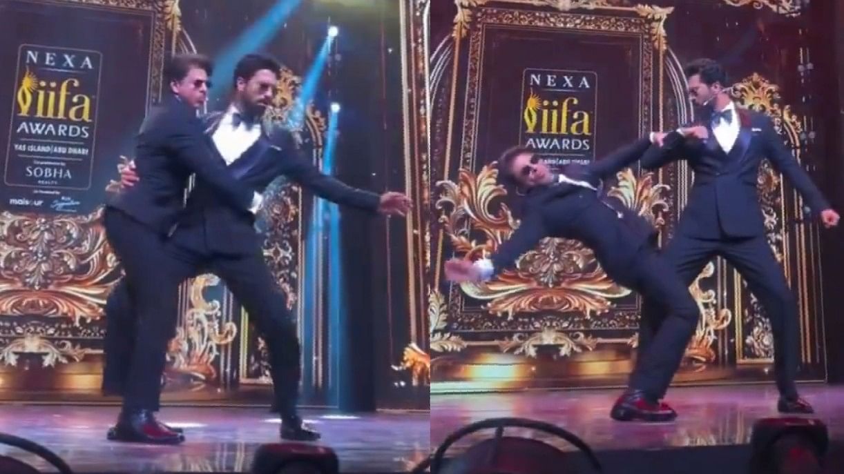 <div class="paragraphs"><p>Shah Rukh Khan and Vicky Kaushal performing at IIFA 2024.</p></div>