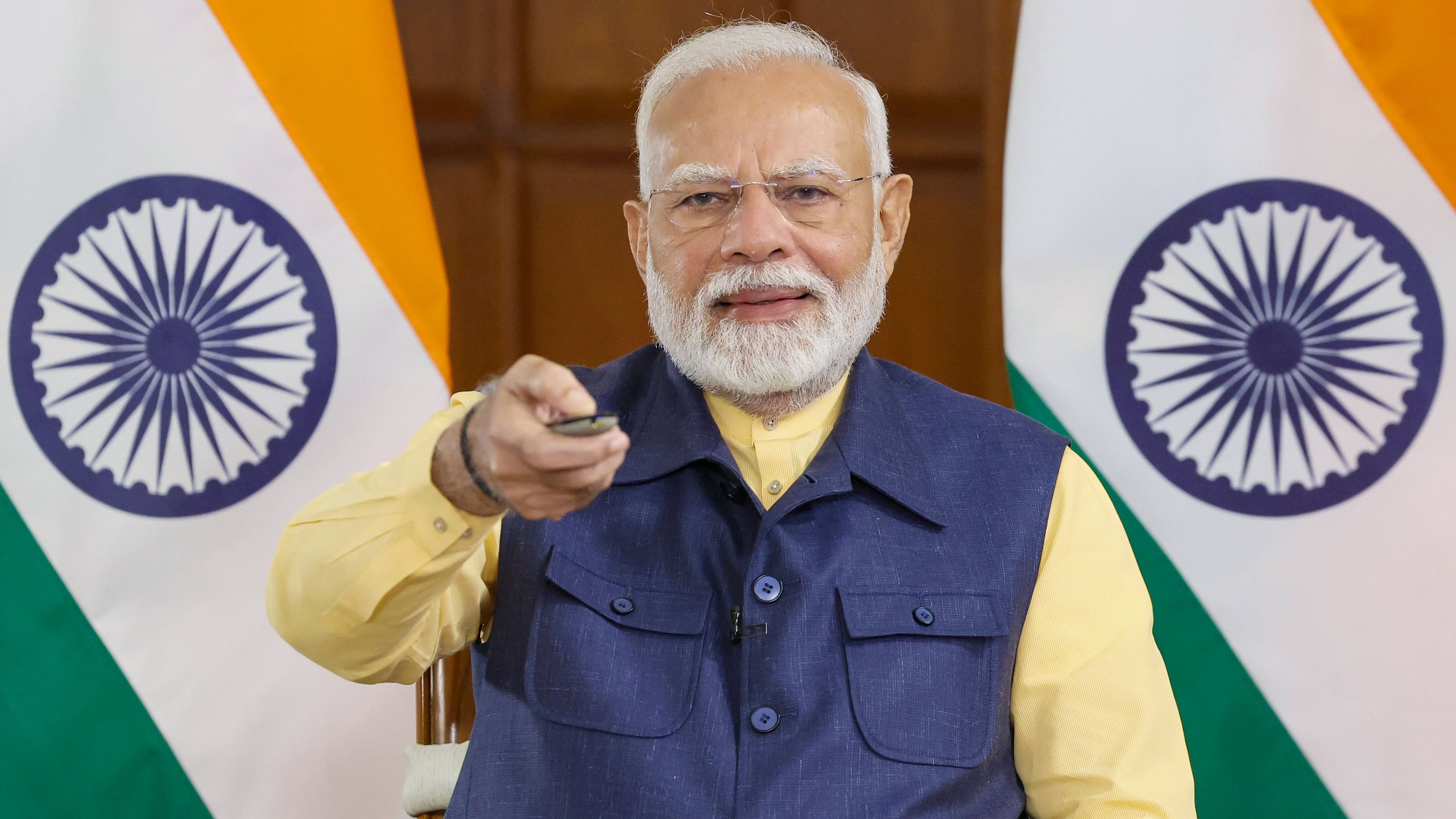 <div class="paragraphs"><p> Prime Minister Narendra Modi during inauguration, dedication and foundation stone laying of various development projects through Video Conferencing, in New Delhi, Sunday, Sept. 29, 2024.</p></div>