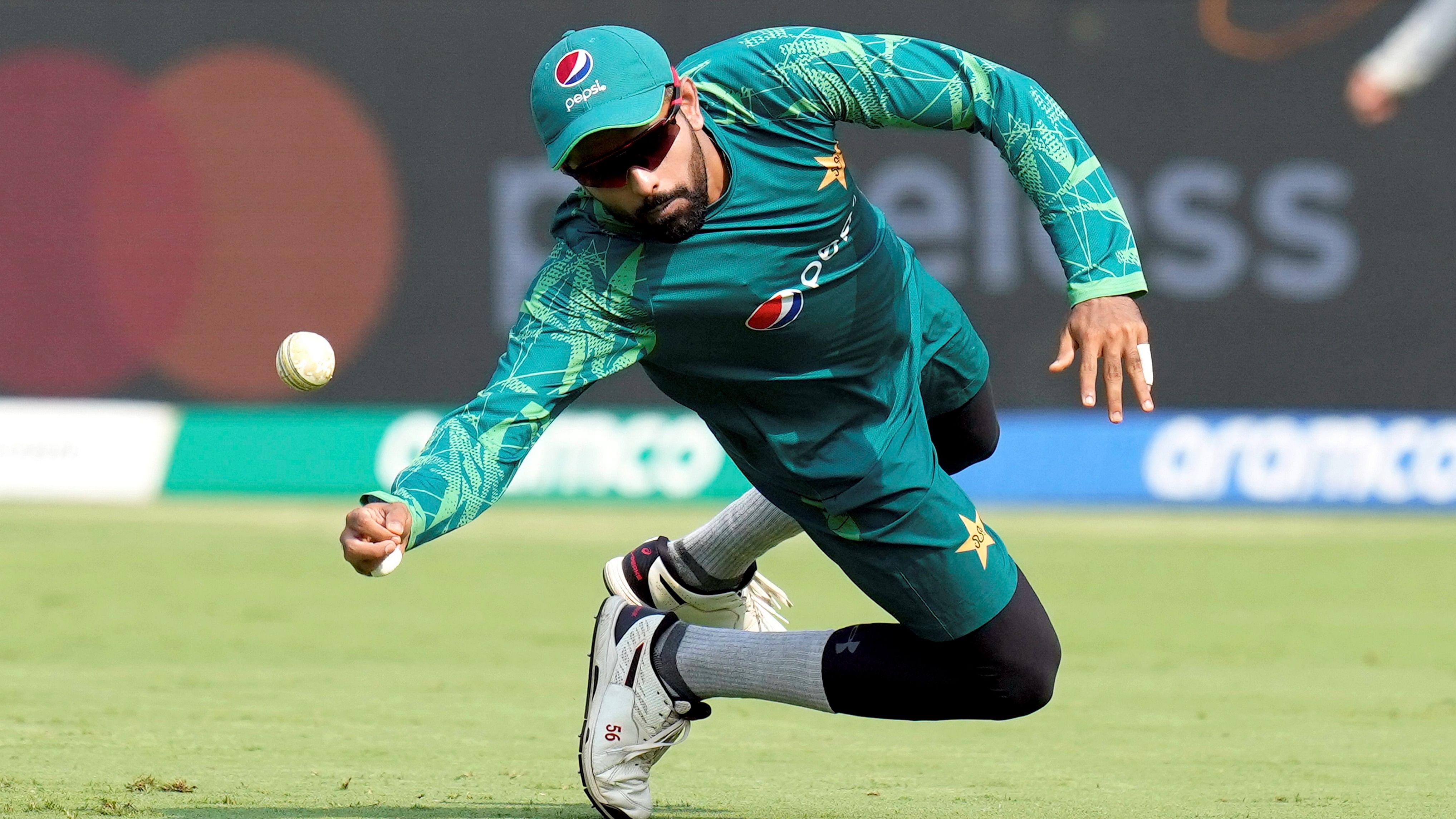 <div class="paragraphs"><p>Babar Azam during a practice session</p></div>