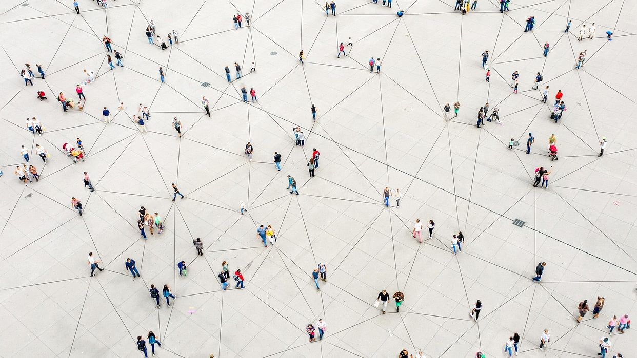 <div class="paragraphs"><p>Aerial view showing people connected by lines. For representational purposes.</p></div>