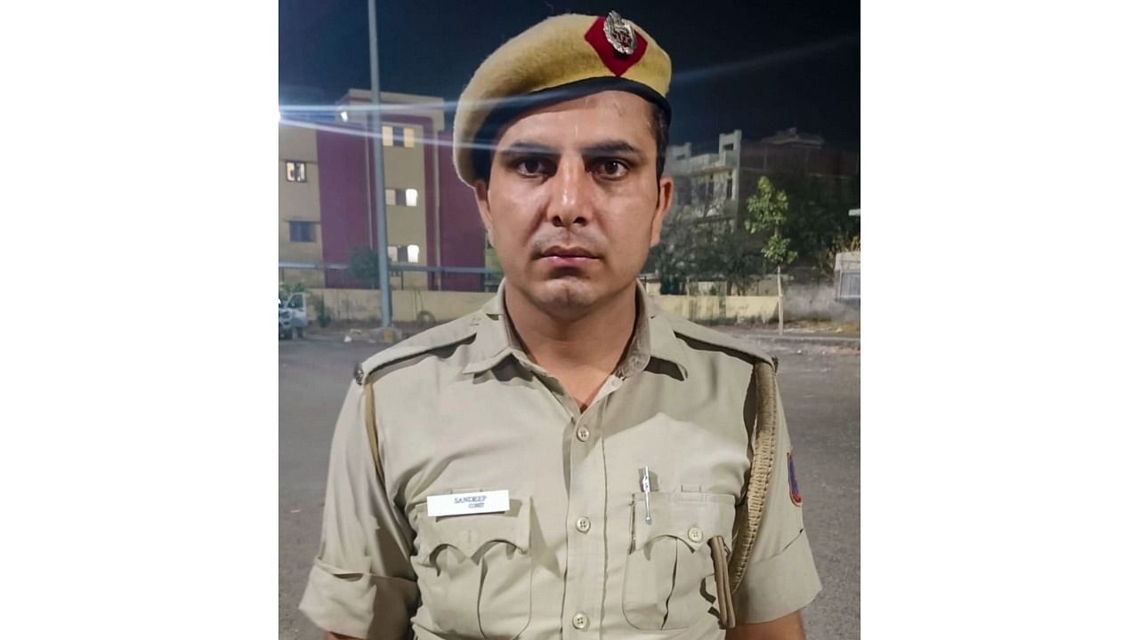 <div class="paragraphs"><p>Undated photo of Delhi Police Constable Sandeep, who was killed after being struck by a speeding car in Nangloi area of New Delhi on Sunday.</p></div>