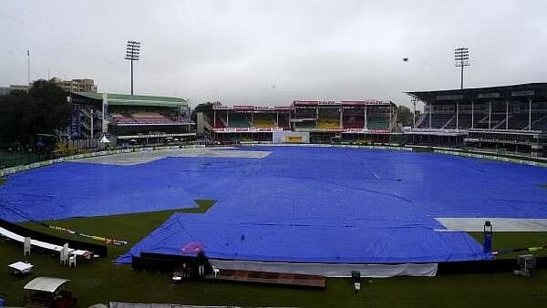 <div class="paragraphs"><p>Covers placed on the ground following rains, during the second day of the 2nd Test cricket match between India and Bangladesh, at the Green Park Stadium, Kanpur.</p></div>