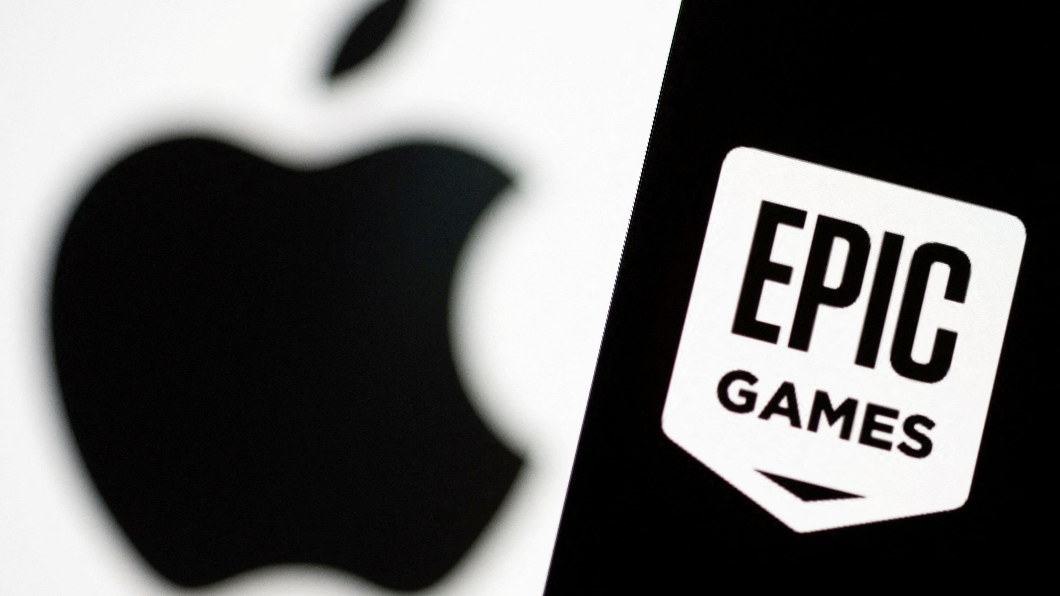 <div class="paragraphs"><p>FILE PHOTO: Smartphone with Epic Games logo is seen in front of Apple logo in this illustration taken, May 2, 2021.</p></div>