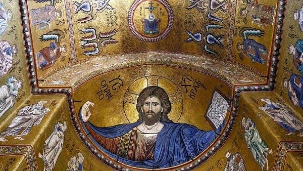 <div class="paragraphs"><p>A mosaic of Christ Pantocrator is seen inside the Monreale Cathedral, a UNESCO World Heritage site that combines Western, Islamic and Byzantine styles, in Monreale, Sicily, Italy</p></div>